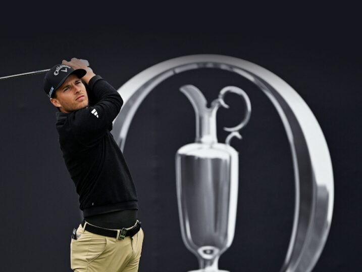 Matt Jordan playing in The Open at Royal Troon