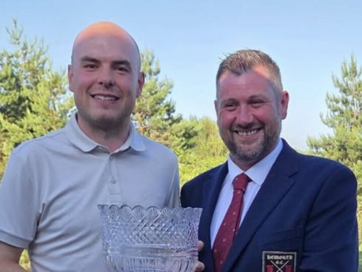 Adam Mottershead receiving the Keith Shivers Bowl