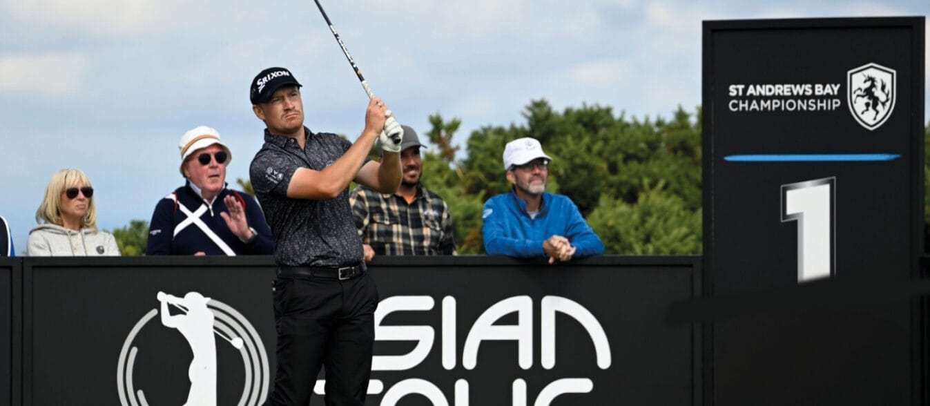 James in action at the St Andrews Bay Championship (© Asian Tour)