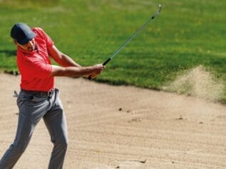 Greenside bunker shot