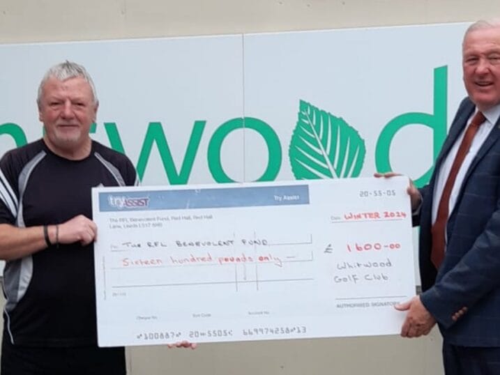 Whitwood charity cheque