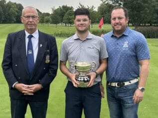 Dan Norman with the Teesside Trophy