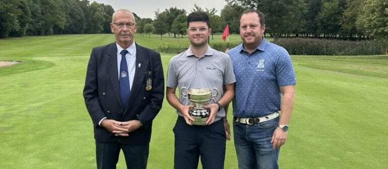 Dan Norman with the Teesside Trophy