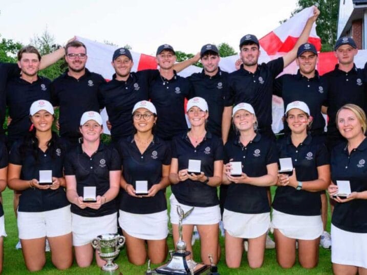 England's Men's & Women's team at the Home Internationals