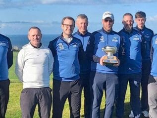 The Bishop Auckland men's team with the Dixon Cup