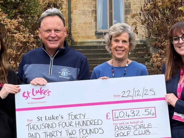 Abbeydale Golf Club and St Luke's Hospice fundraising handover