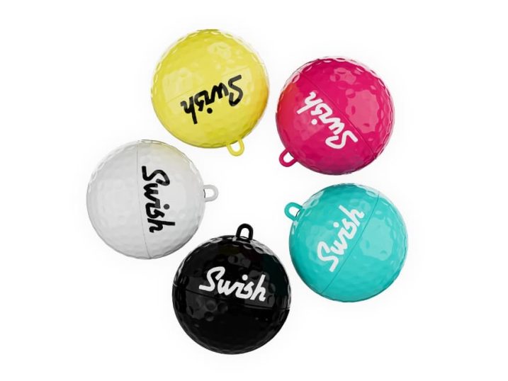 SWISH golf ball cleaning device