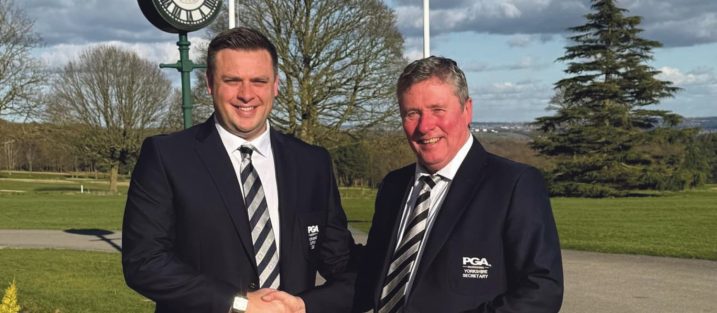 2025 captain Ryan Rastall and PGA in Yorkshire secretary Andrew Smith