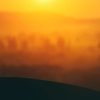 Golfer at sunset