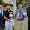 Emyr Jones (Vale of Llangollen captain), John Jones (Vale of Llangollen president), Matt Peacock, Lewis Harrison and Huw Williams (Wrexham captain)