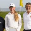 Plastic Processing's Paddy Connolly and Seaton Carew captain Peter Bianco present Millie Hixon with the trophy (Image credit: Michael Cartwright)
