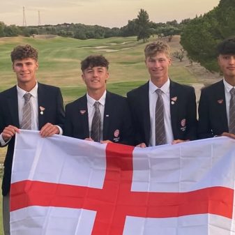 The England boys' team at the European Teams Championships