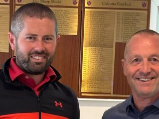 James Simpson and Whickham captain Michael Farrey