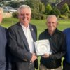 l-r Dean Sleight, YUGC president Bruce Light, Ian Blackhouse and Ivor Roy